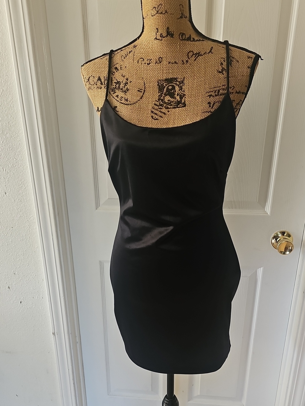 Better Be Black Satin Dress